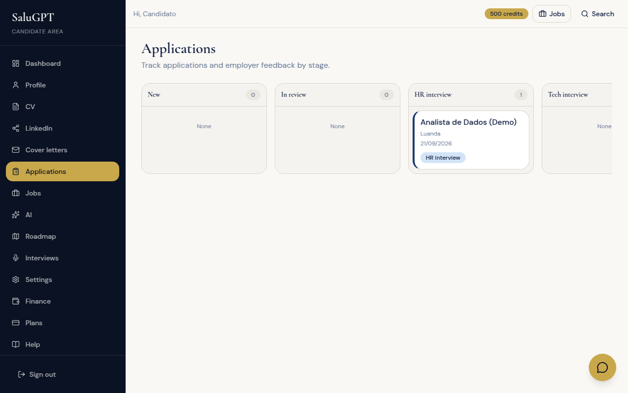 Candidate applications
